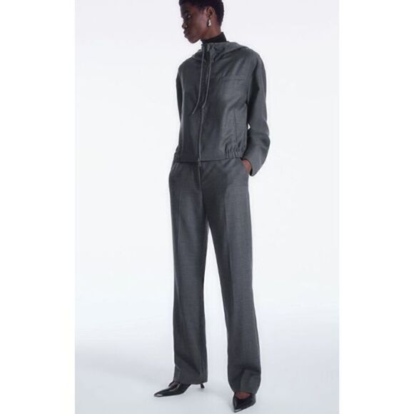 New Women's  COS Slim Tailored Wool Pants Gray Size 6 - Picture 1 of 5
